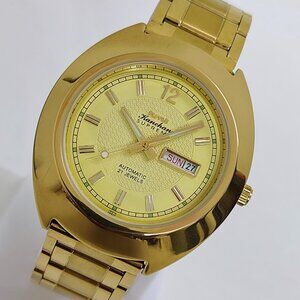 Vintage HMT KANCHAN SUPREME Automatic 21-Jewels Day & Date Men INDIAN Wristwatch